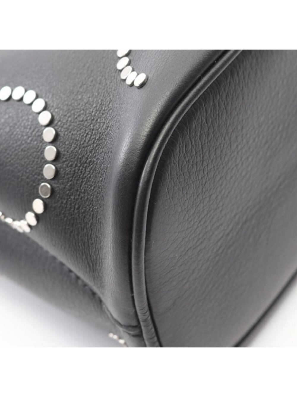 Prada Tote Bag Soft Grain VITE Buckle 1 Ba434 Black Leather Small - Picture 5 of 6